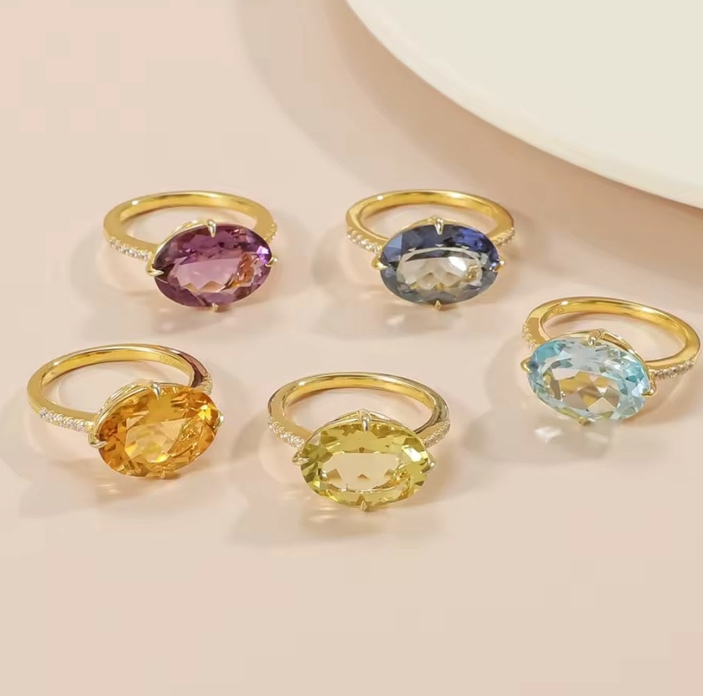 Regal Amethyst Oval Cocktail Ring