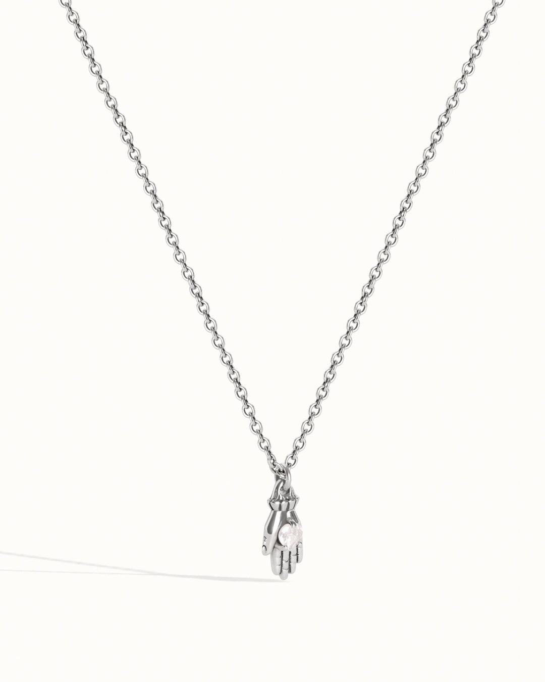 The Guardian Heart Necklace – Handmade 925 Sterling Silver with Rose Quartz