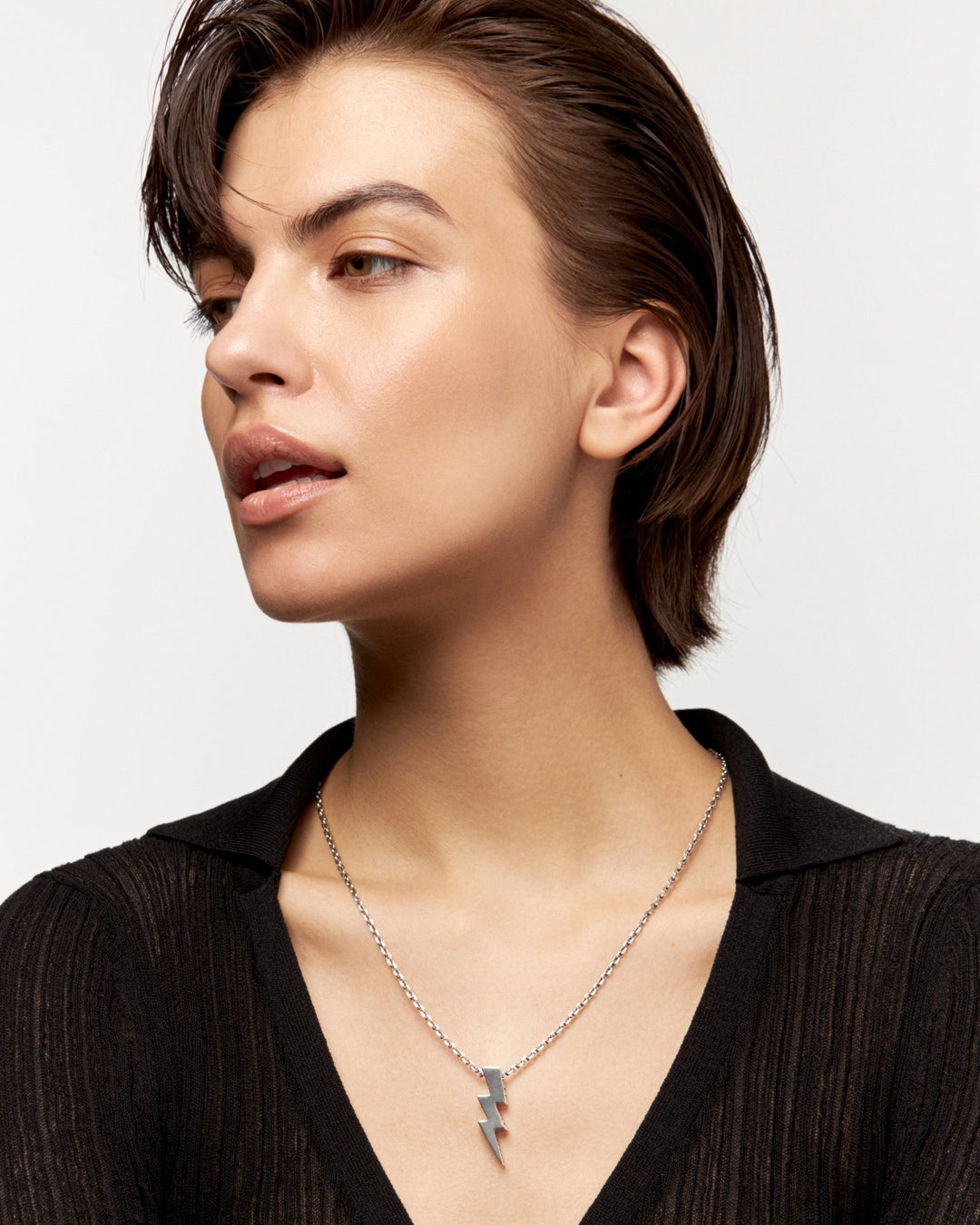 Bolt of Nyx Pendant – Rune-Etched Lightning Necklace