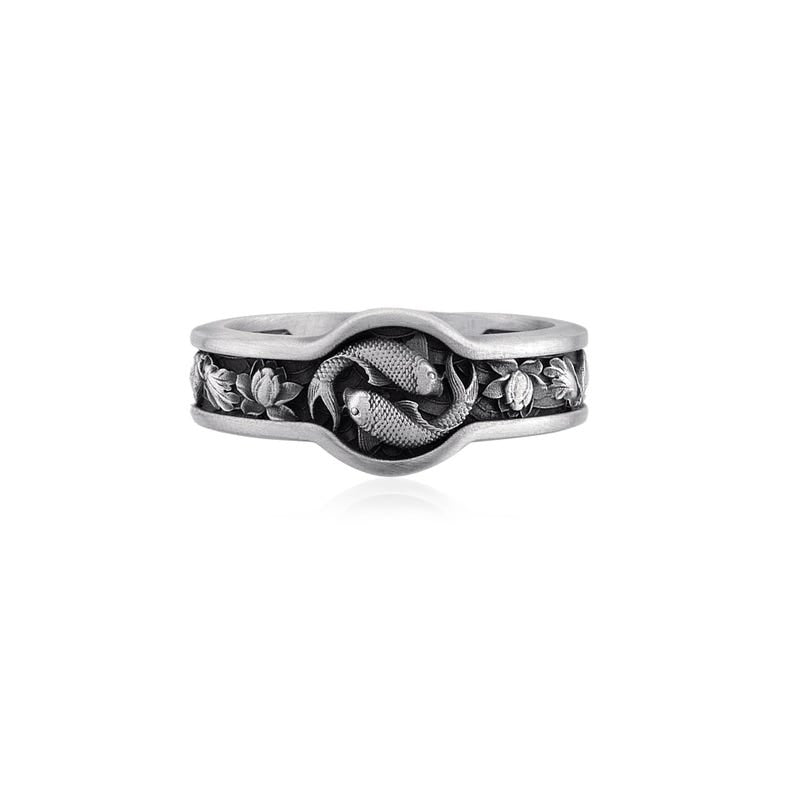 Yin Yang Koi Fish Ring – Harmony in Motion