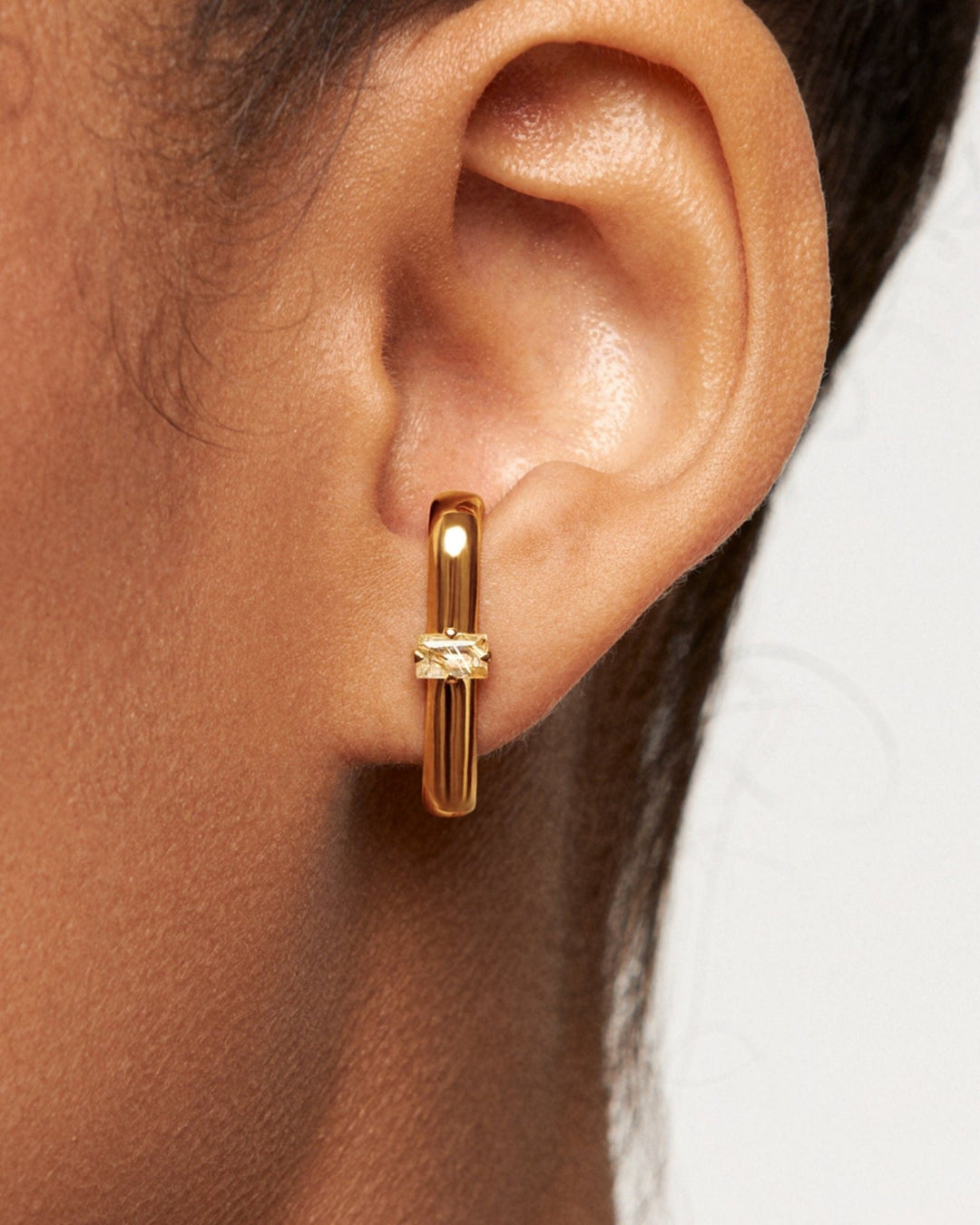 Elara Earrings – Golden Rutilated Quartz