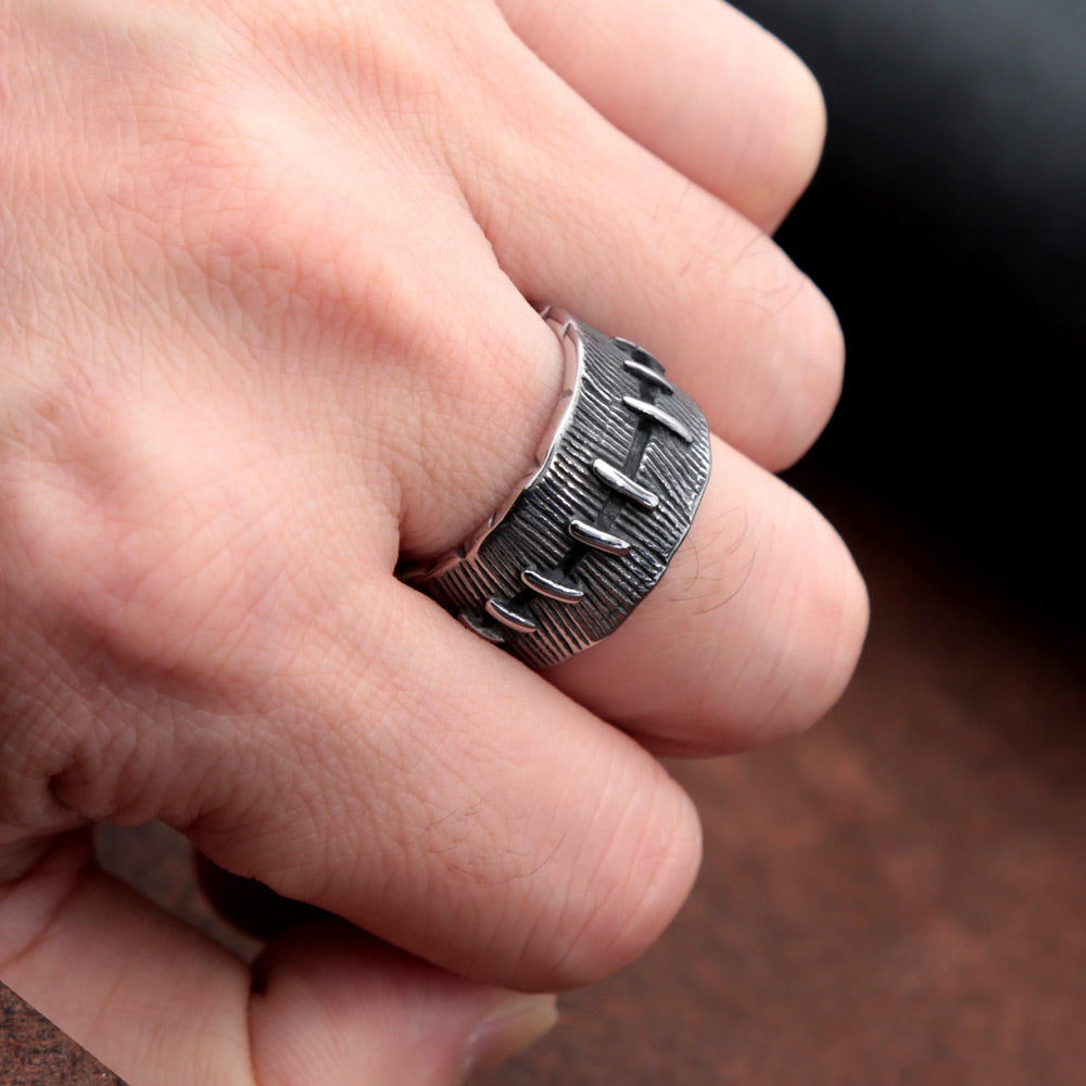Stitched Valor – 925 Sterling Silver Ring