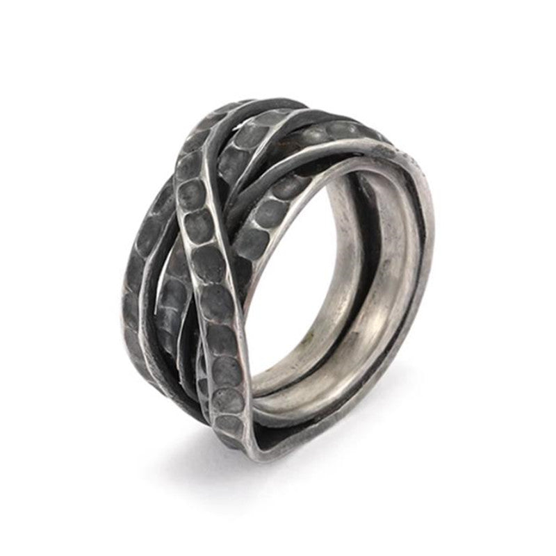 Handcrafted Pure Silver 999 Twisted Band Ring