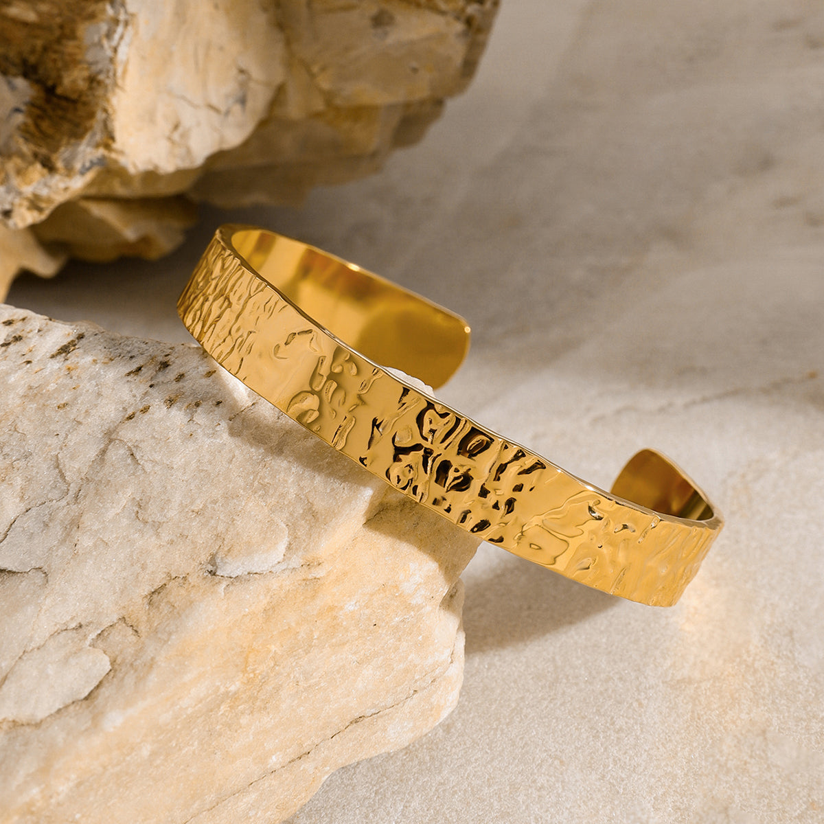 Adjustable Hammered Cuff Bracelet