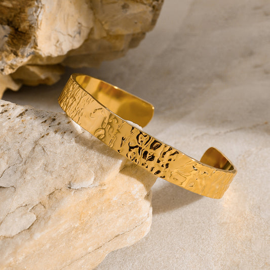 Adjustable Hammered Cuff Bracelet