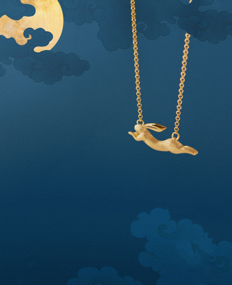 Chasing the Moon Pendant – Sterling Silver 925 Gold-Plated