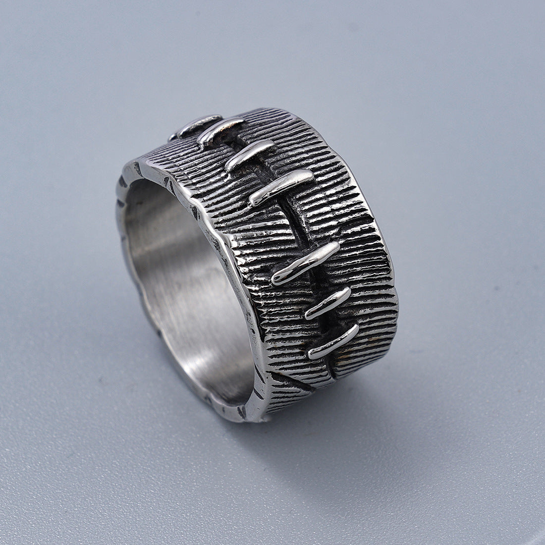 Stitched Valor – 925 Sterling Silver Ring