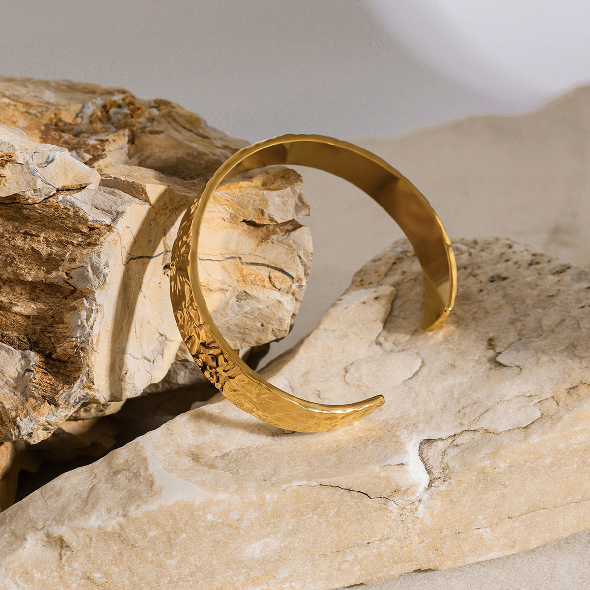 Adjustable Hammered Cuff Bracelet