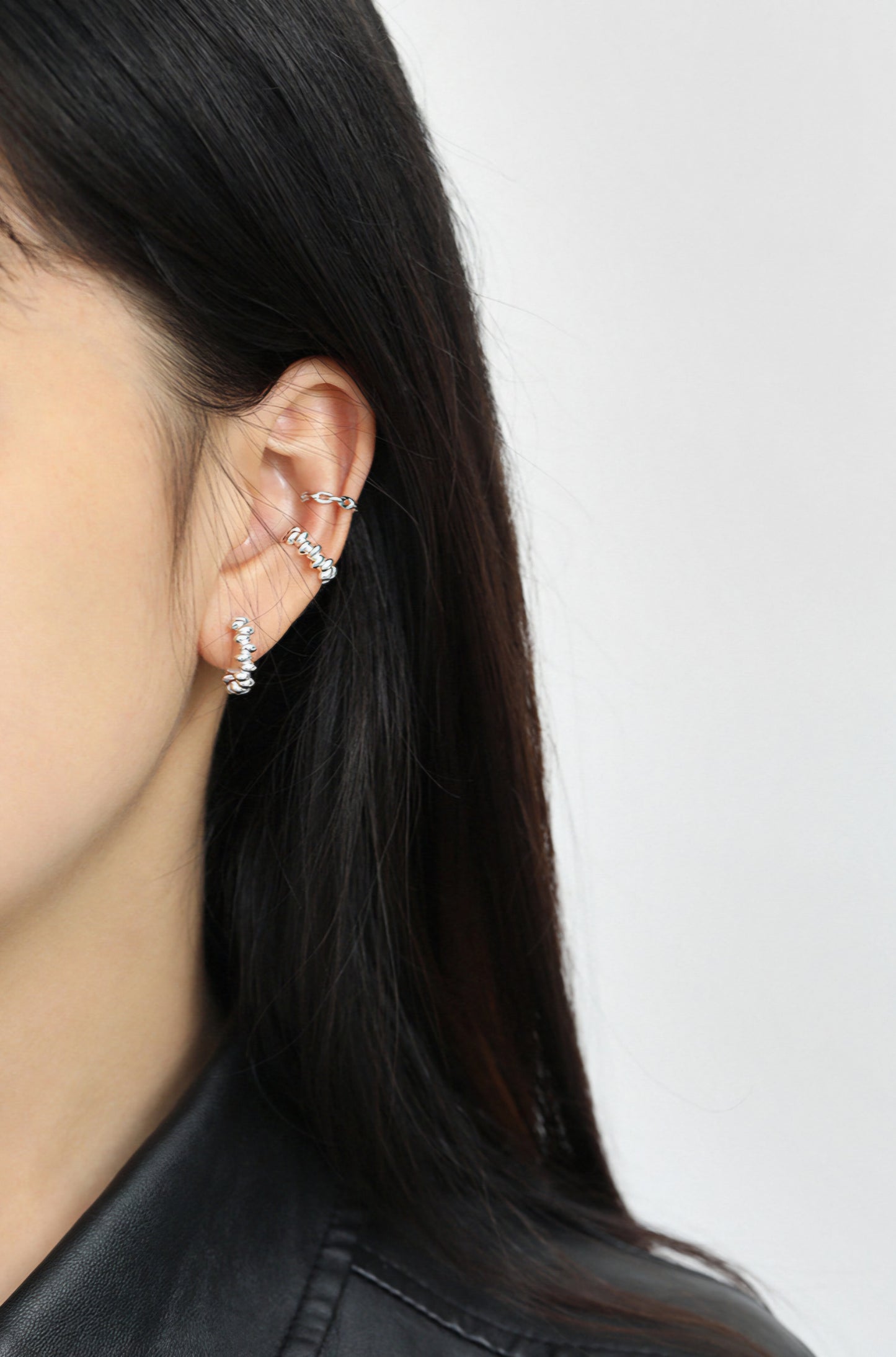Minimal Beaded Ear Cuff – 925 Sterling Silver & Gold Plated | No Piercing Required