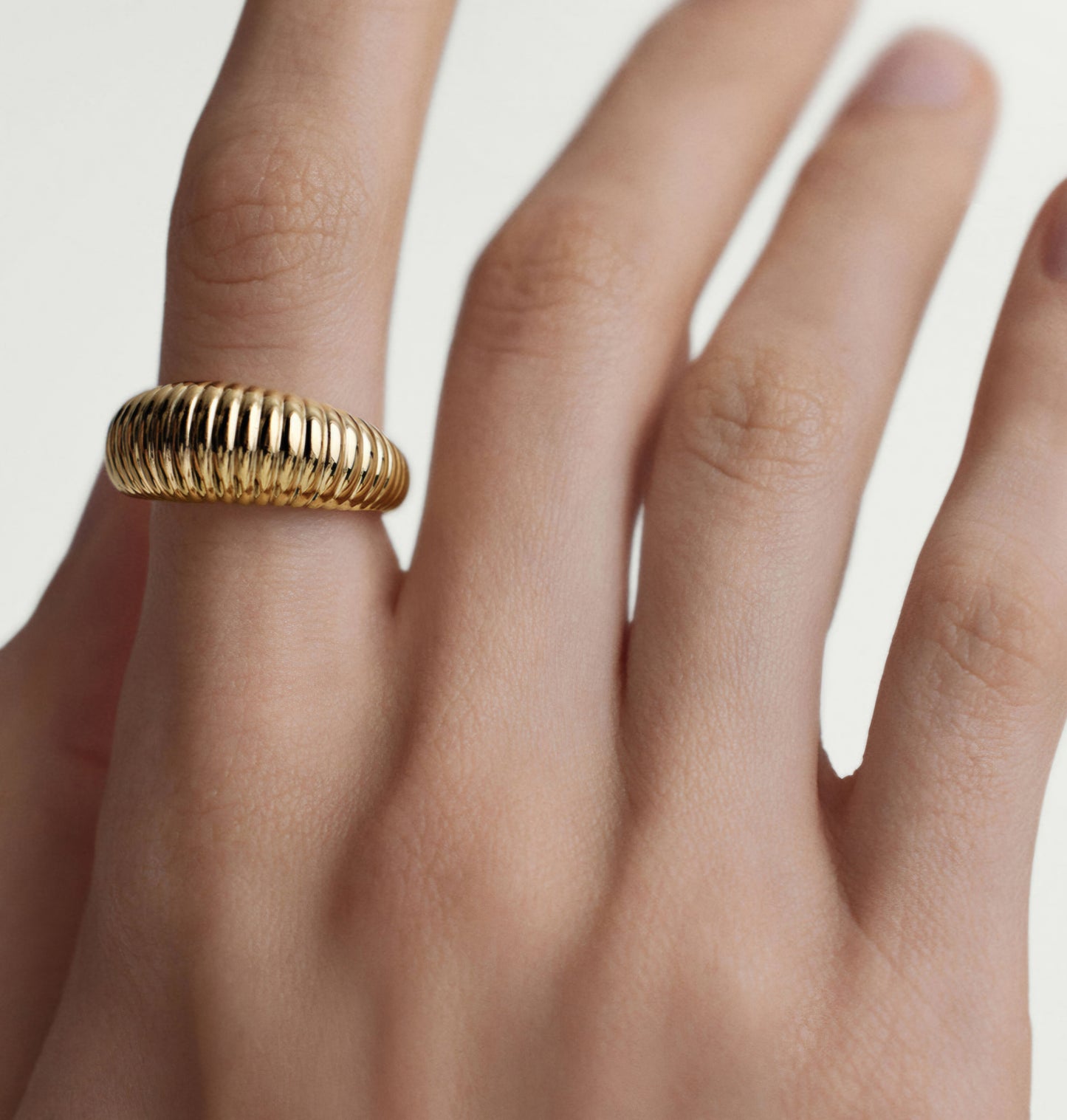 The Florence Dome Ring – Gold Plated Silver 925