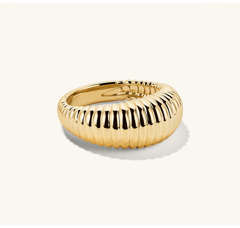 The Florence Dome Ring – Gold Plated Silver 925