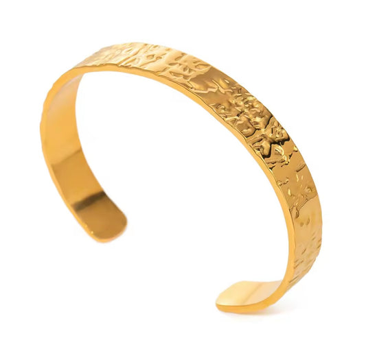 Adjustable Hammered Cuff Bracelet