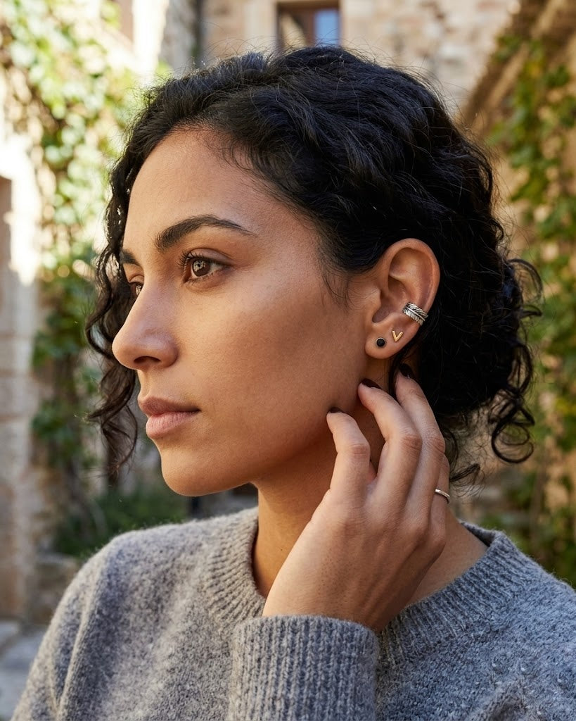 Whispering Feather 925 Sterling Silver Ear Cuff