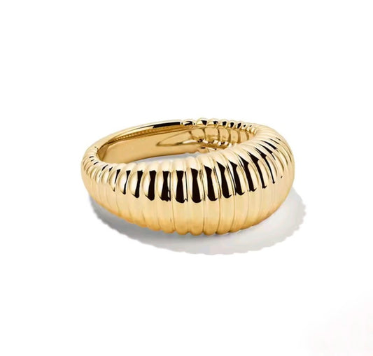 The Florence Dome Ring – Gold Plated Silver 925