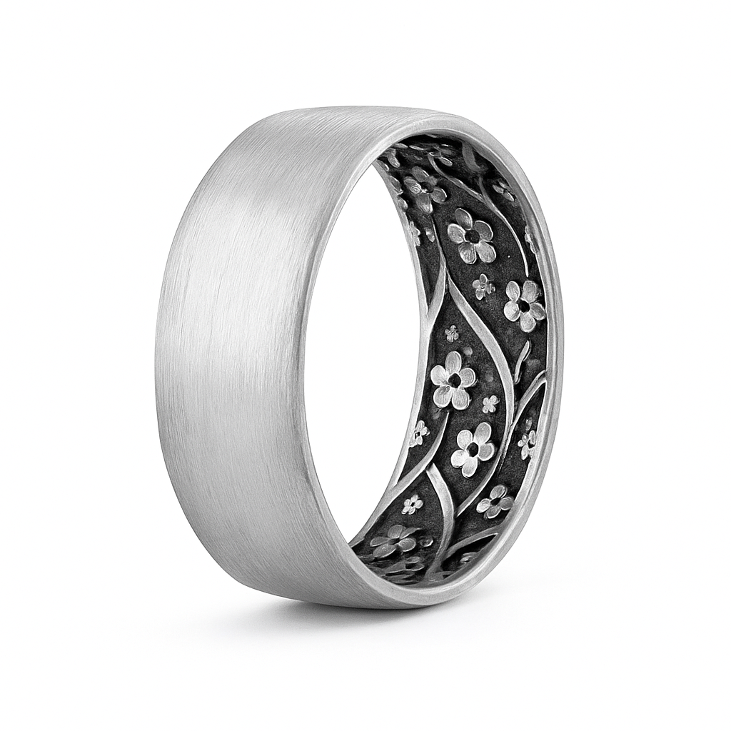 The Hidden Bloom - Band Ring 925 Sterling silver