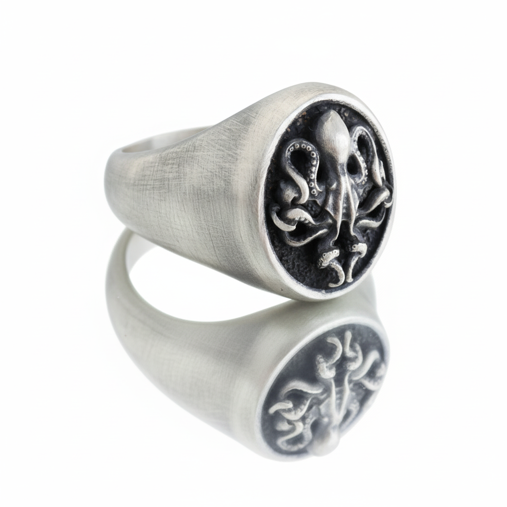 Kraken Ring – Oxidized Silver 925 | Symbol of Power & Depth