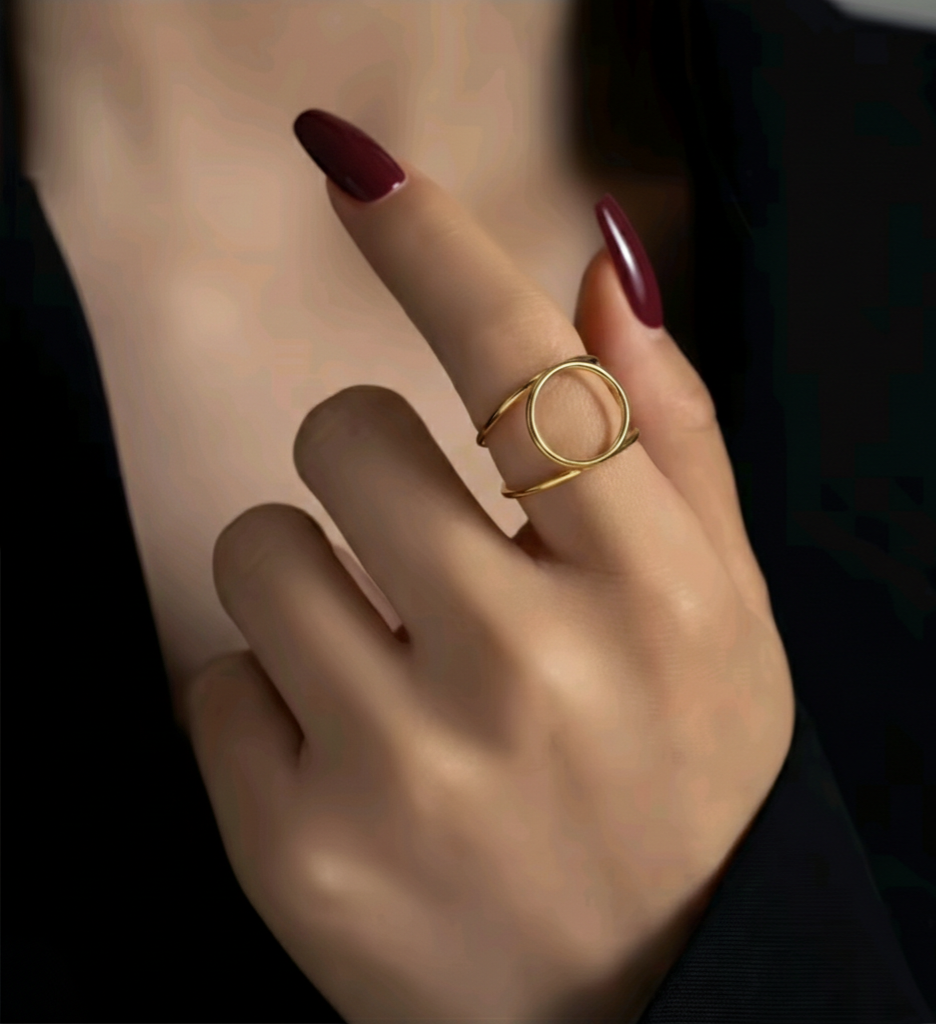 Sofia Milano — Handmade 925 Sterling Silver Open Circle Adjustable Ring