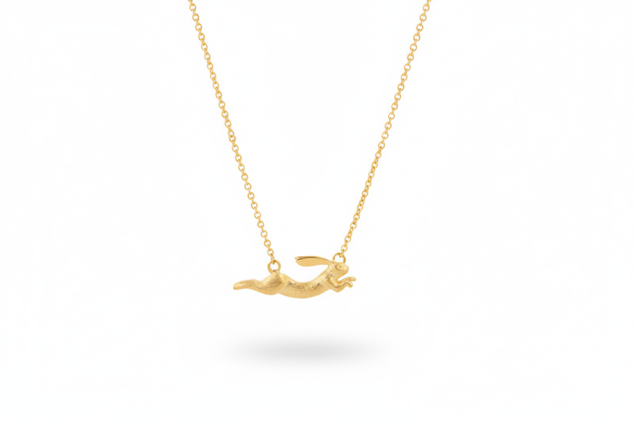 Chasing the Moon Pendant – Sterling Silver 925 Gold-Plated