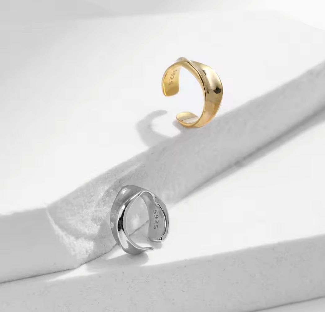 Minimalist Gold-Plated 925 Sterling Silver Cuff Earring
