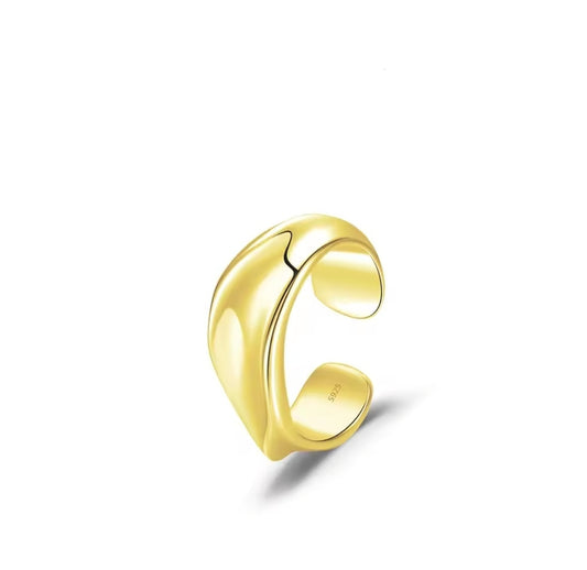 Minimalist Gold-Plated 925 Sterling Silver Cuff Earring