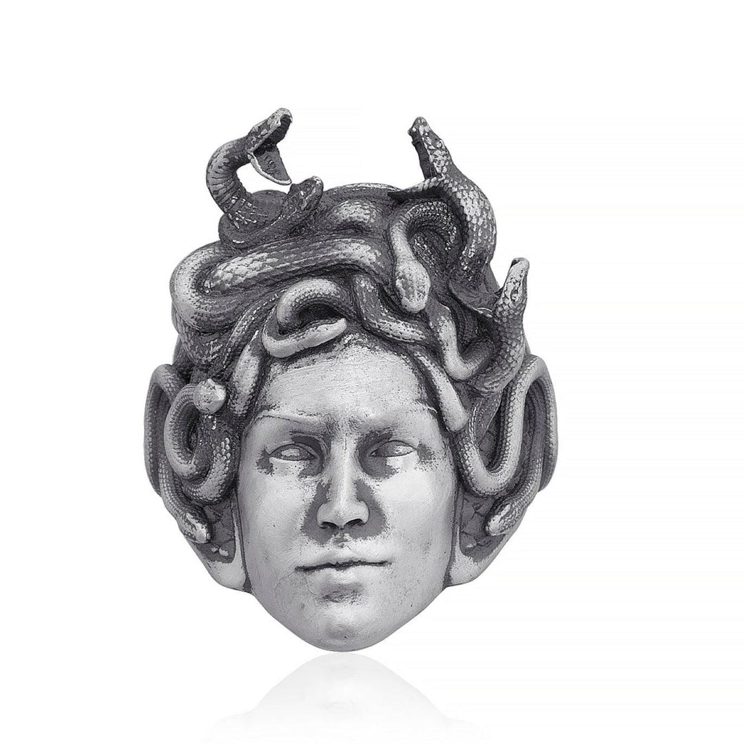 Medusa Head Ring in 925 Sterling Silver – Mythological Gothic Statement Jewelry