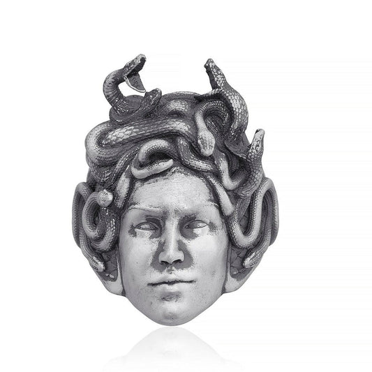 Medusa Head Ring in 925 Sterling Silver – Mythological Gothic Statement Jewelry