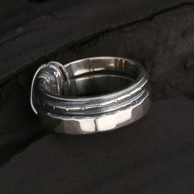 Rustic Wire-Wrapped Ring – 925 Sterling Silver