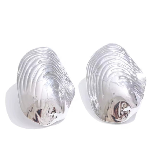 Minimalist Ripple Stainless Steel Earring