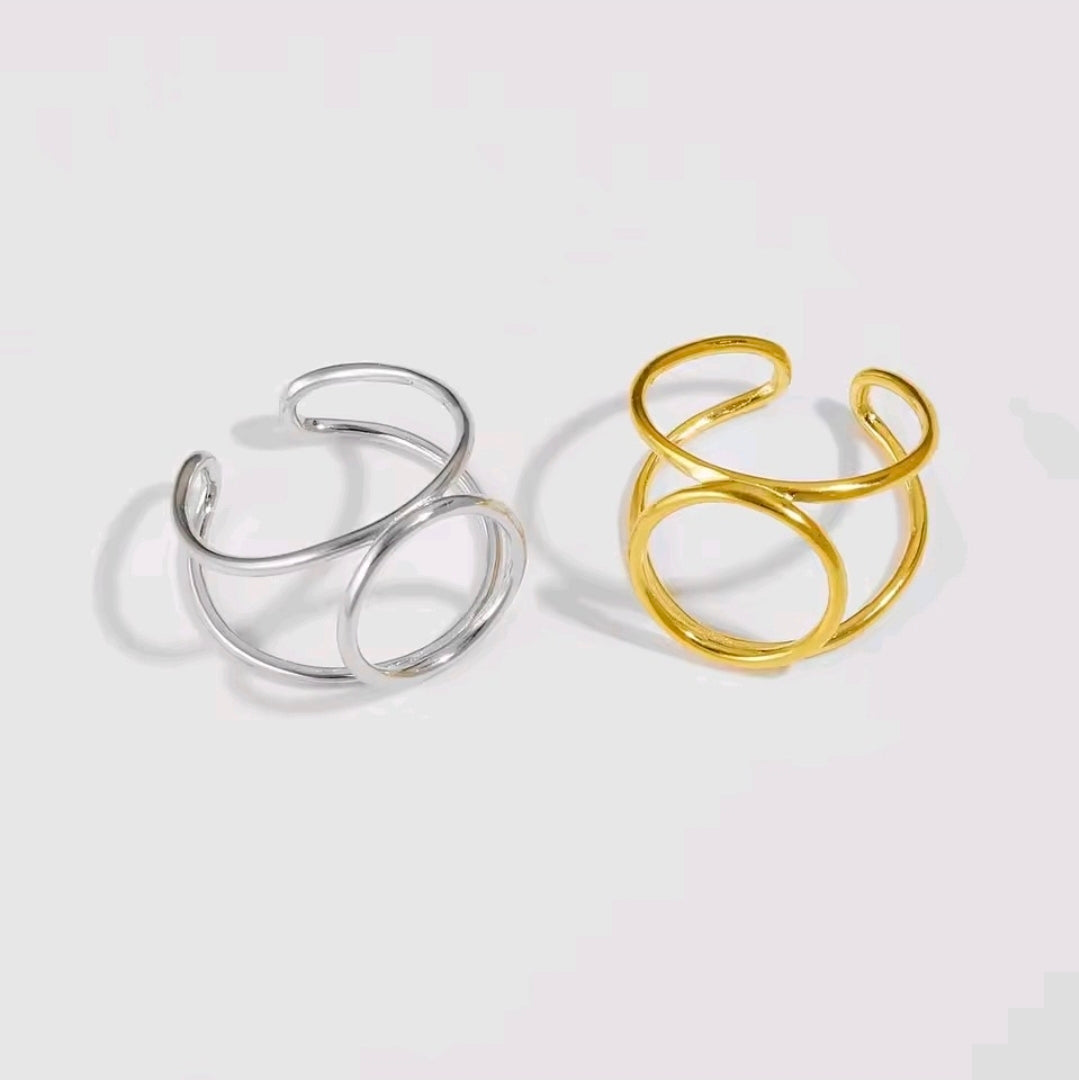Sofia Milano — Handmade 925 Sterling Silver Open Circle Adjustable Ring