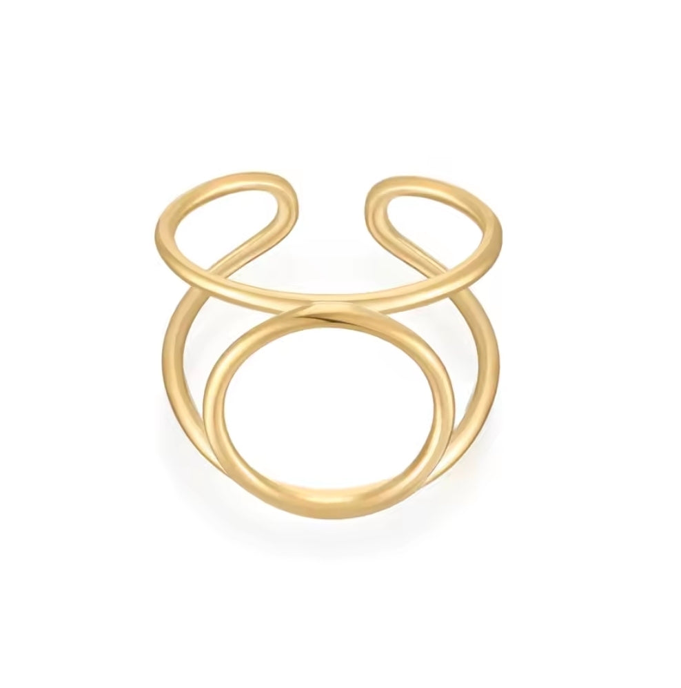 Sofia Milano — Handmade 925 Sterling Silver Open Circle Adjustable Ring