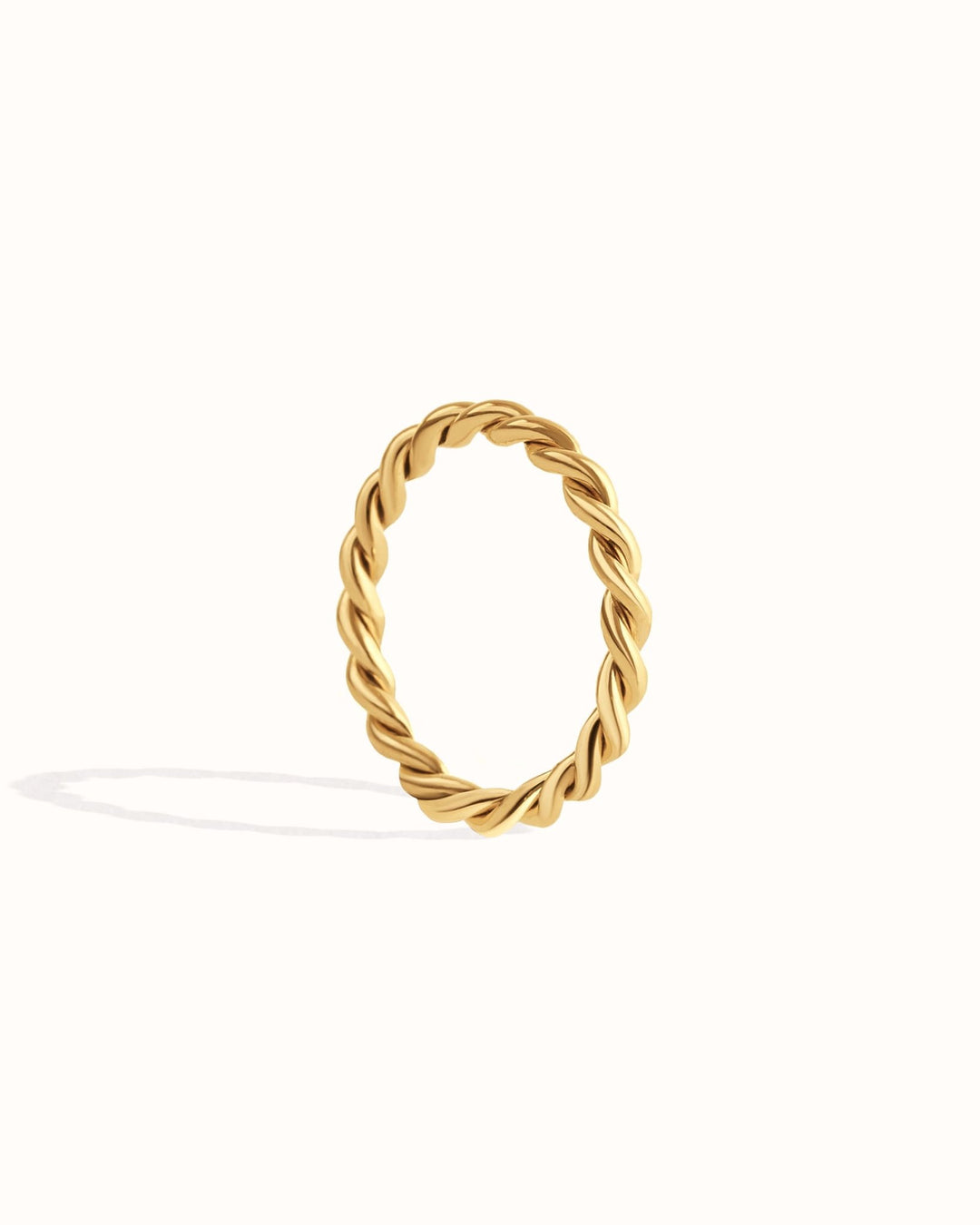 Twist Band Ring – 925 Sterling Silver (Gold Plated or Silver Finish)