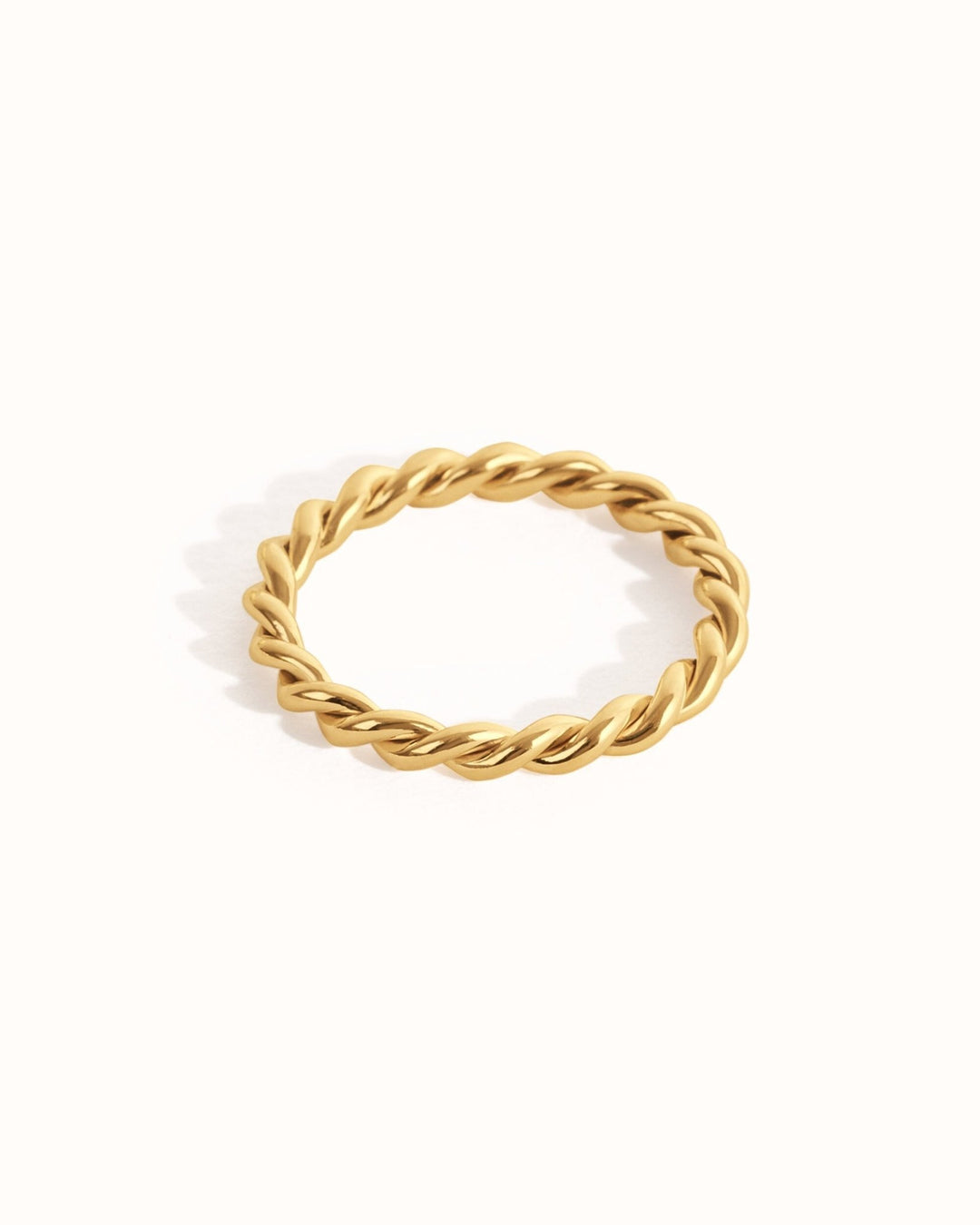 Twist Band Ring – 925 Sterling Silver (Gold Plated or Silver Finish)