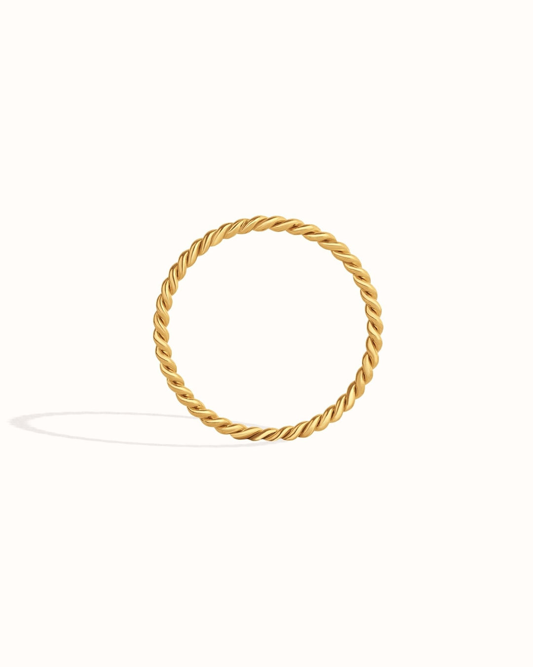 Twist Band Ring – 925 Sterling Silver (Gold Plated or Silver Finish)