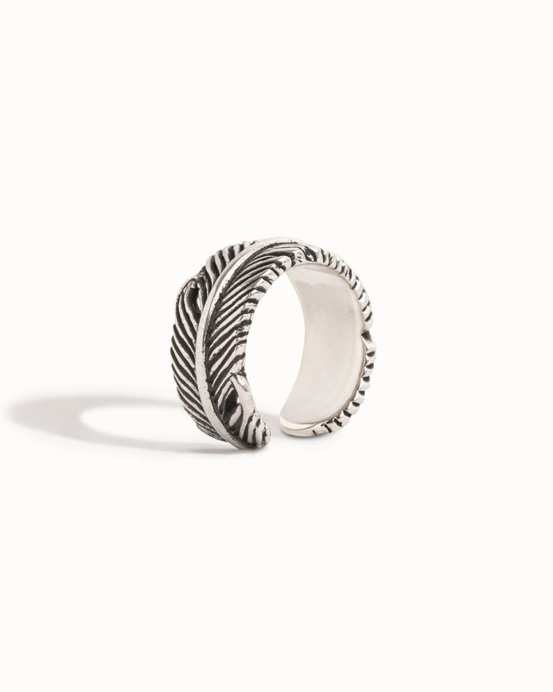 Whispering Feather 925 Sterling Silver Ear Cuff