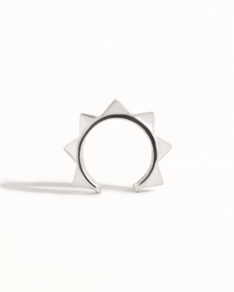 Minimalist Spike Ear Cuff Earrings | No Piercing Adjustable in 925 sterling silver | Edgy Punk Stacking Jewelry for Men & Women